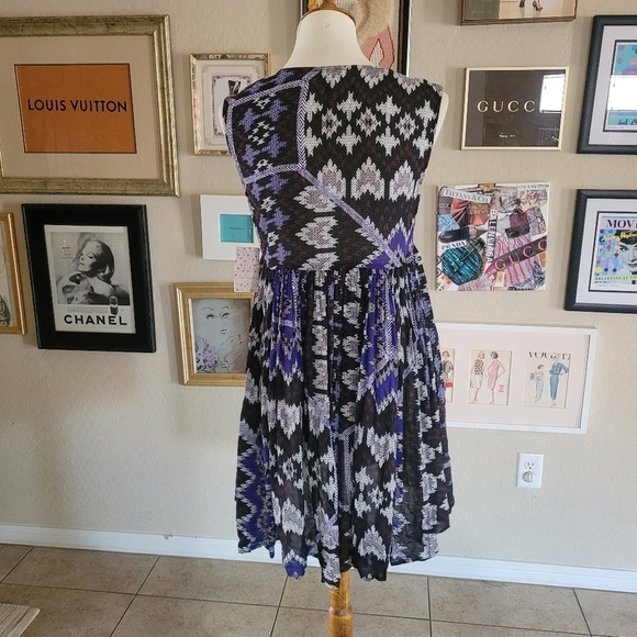 Free People Take Me to Thailand Ikat Geometric Tunic Mini Dress - Picture 5 of 8